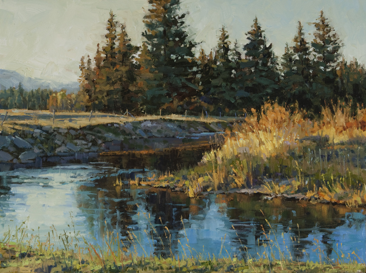 Reflections of a Montana Evening  12 x 16 Oil